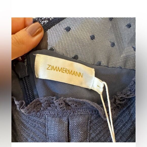 NWT Zimmerman runway indigo color mini dress, S - Picture 14 of 16